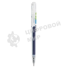 Ручка гелевая автоматическая Deli EG05-BL прозрачный, d=0.5мм, синие чернила