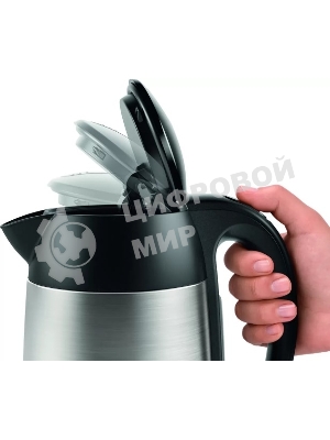 Чайник электрический Bosch TWK3P420 1.7 л, 2400 Вт, черный (корпус: нержавеющая сталь)