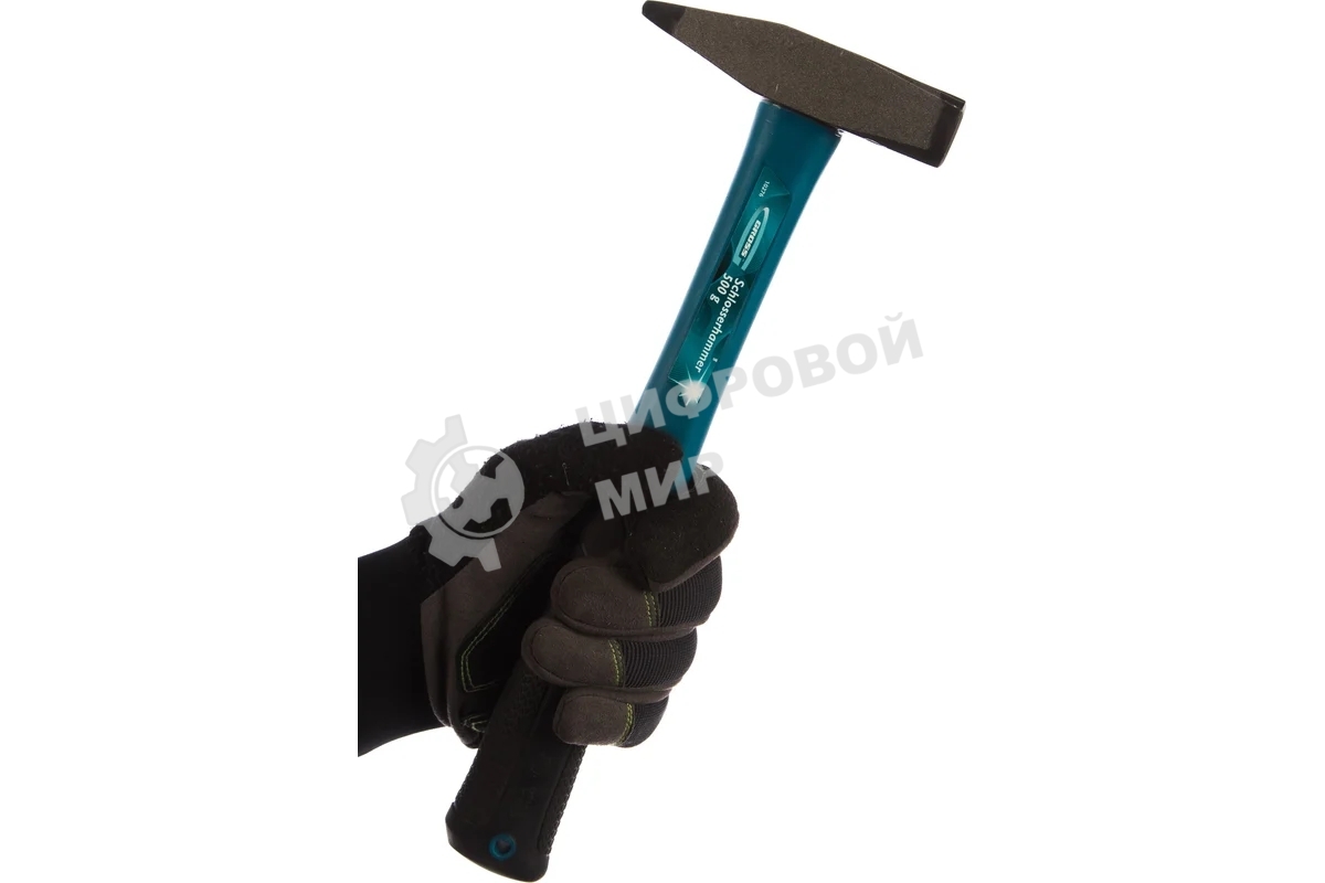 Молоток слесарный Gross 10276 500 г, квадратный боек, фиберглассовая обрезиненная рукоятка