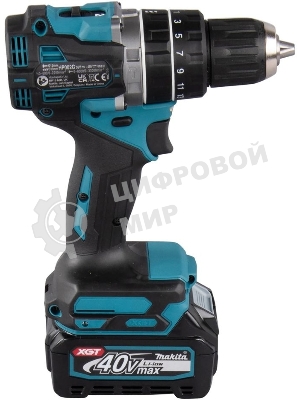 Дрель-шуруповерт Makita HP002GD201, 40 В, 2,5 Ач, 64 Нм, бесщеточный, ударный