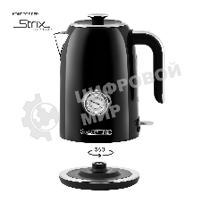 Чайник электрический Galaxy Line GL 0350, магия черного, металл, 2200 Вт, 1.7 л