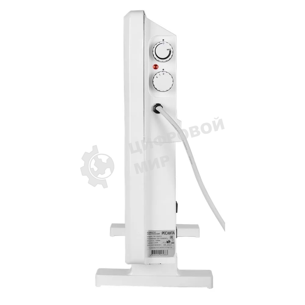 Конвектор электрический Ресанта ОК-1000СН белый, 1000 Вт, 10 м2, термостат