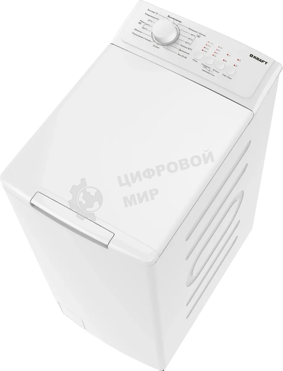 Стиральная машина Kraft KF-UME6201W белый, загрузка вертикальная 6 кг, 1000 об/мин., класс: А+++