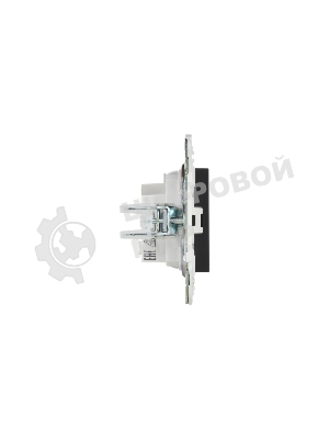 Розетка SKANDY 10А без заземл. без защ. шторок SK-R02Bl черный IEK SK-R10-10-K02