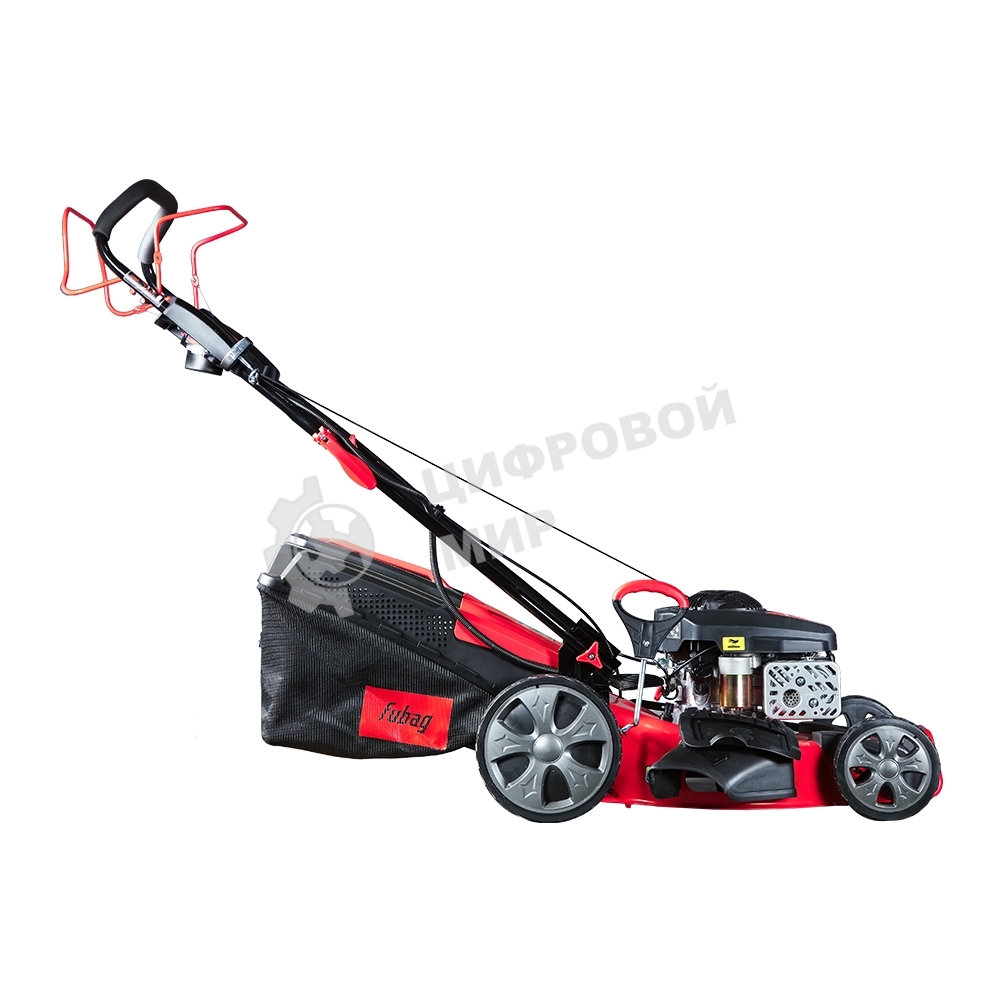 Газонокосилка бензиновая FUBAG FPL 46 SM ES (мощность 2,5, двигатель 4 тактный самоходна, ширина скаш 53 см, высота скаш мм 32/36/43/50/57/64/71/80, Мульчирование да, травосборника, л 65) 41050