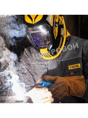 Щиток защитный лицевой (маска сварщика) Denzel F10, см. окно 100х96, Real Color, DIN 4-8/9-13