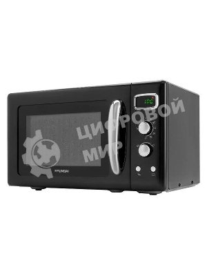 Микроволновая печь Hyundai HYM-D3040 черный, 23 л, 800 Вт, переключатели - кнопки, поворотный механизм