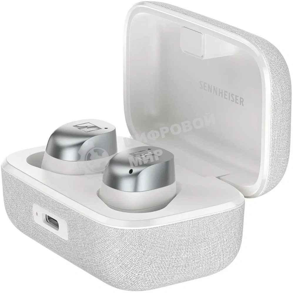 Наушники TWS Sennheiser Momentum True Wireless 4 серебристый/белый, внутриканальные, Bluetooth, активное шумоподавление, до 7.5 ч
