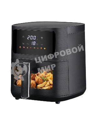 Аэрогриль Eltronic 777-08 черный, 1500 Вт, 5 л, сенсор, 10 программ