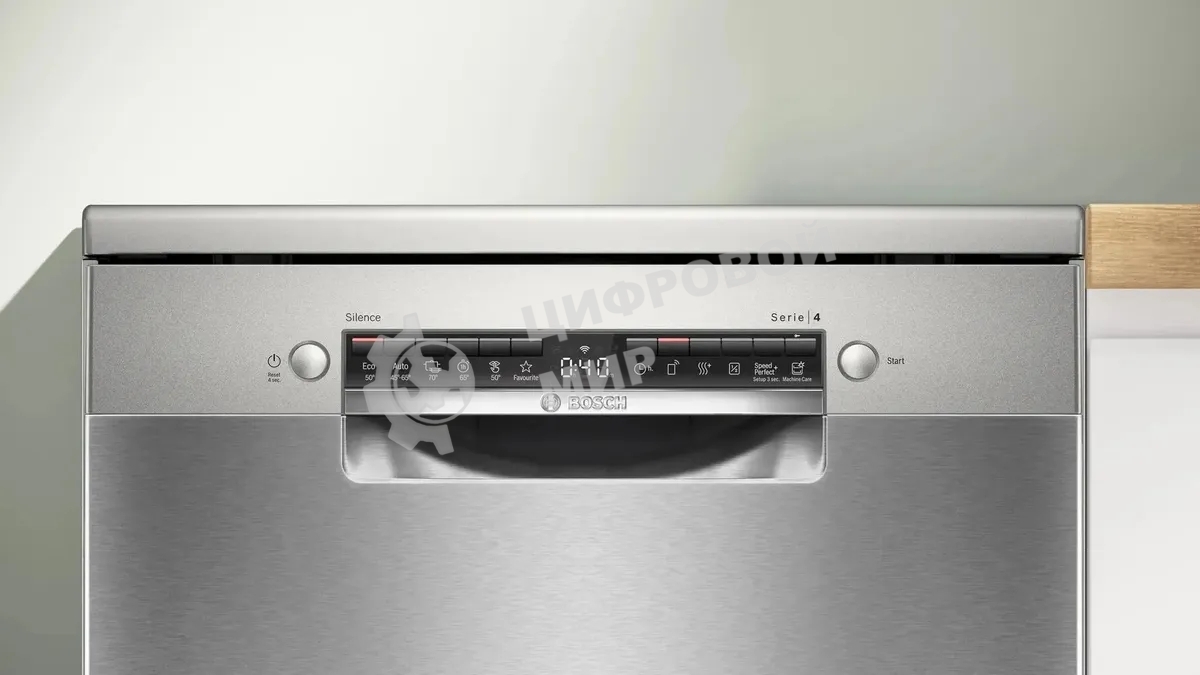 Посудомоечная машина Bosch SMS4HVI00E, серебристый, 60 см, 14 компл., сушка интенсивная, 46 дБ, класс D