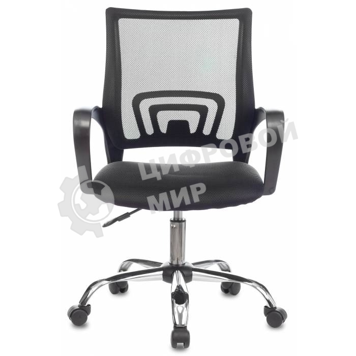 Кресло компьютерное Бюрократ CH-695NLTSL черный TW-01 TW-11, сетка/ткань, крестовина металл хром