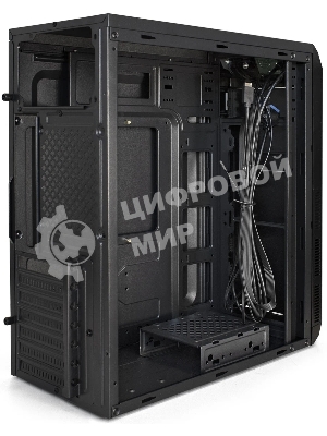 Компьютерный корпус Miditower ExeGate XP-334UC-UNS500 (ATX, БП UNS500 с вент. 12см, 1хUSB/1хUSB 3.0/1хTypeC, аудио, черный)