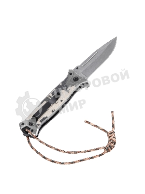 Нож складной Denzel, многоцелевой, системы Liner-Lock, с накладкой G10 на прямой рук-ке+стеклобой 79208