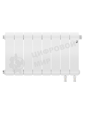 Радиатор биметаллический Royal Thermo Infinity 300 Bianco Traffico VR80 - 8 секц.