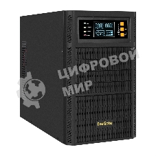 Источник бесперебойного питания On-line ExeGate PowerExpert TL-3000.72V.LCD.AVR.3SH.USB.RS232.SNMP 3000VA/3000W, On-Line, PF=1, LCD, 3*Schuko, RS232, USB, SNMP-slot, встроенные батареи 12V 7.2Ah - 6шт, возможность подключения до 4 внешних батарейных блоков 72В, Tower, металлический корпус, черный