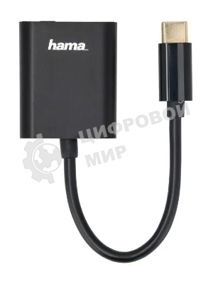 USB-концентратор Hama 00135748, USB Type C, 3.5мм/Type C, USB Type-C