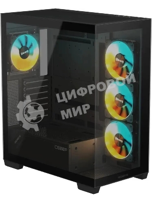Компьютерный корпус Gigabyte Gb-C500P ST черный без БП ATX 3x120мм 6x140мм 2xUSB 3.0 1xUSB3.1 audio bott PSU