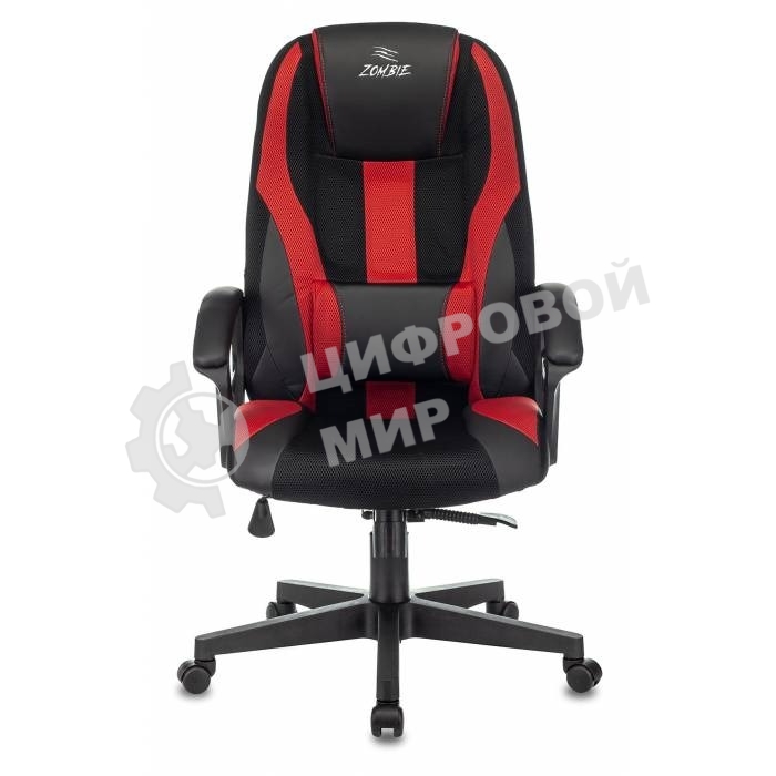 Кресло игровое Zombie 9 черный/красный, искусст.кожа/ткань, крестовина пластик
