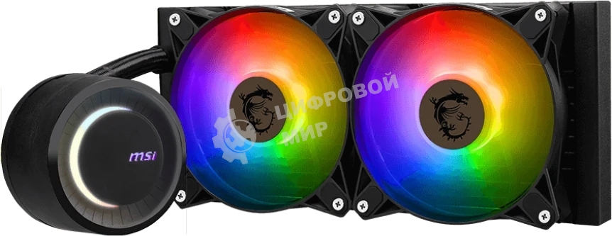 Система жидкостного охлаждения MSI MAG CORELIQUID E240 2x ARGB Fan LGA 1200/1700 AM5/AM4 (306-7ZW5E17-C24)