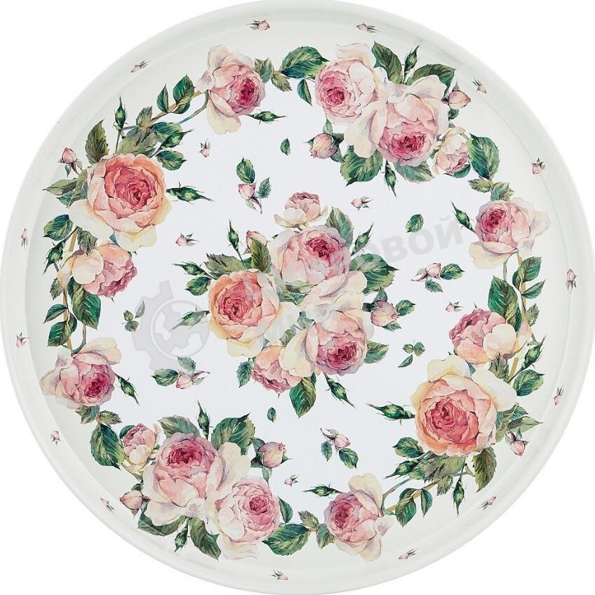 Поднос AGNESS 898-010 Винтаж, Пионы 33см