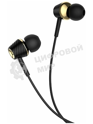 Проводные наушники Hoco M70 черный, внутриканальные, Jack 3.5 мм