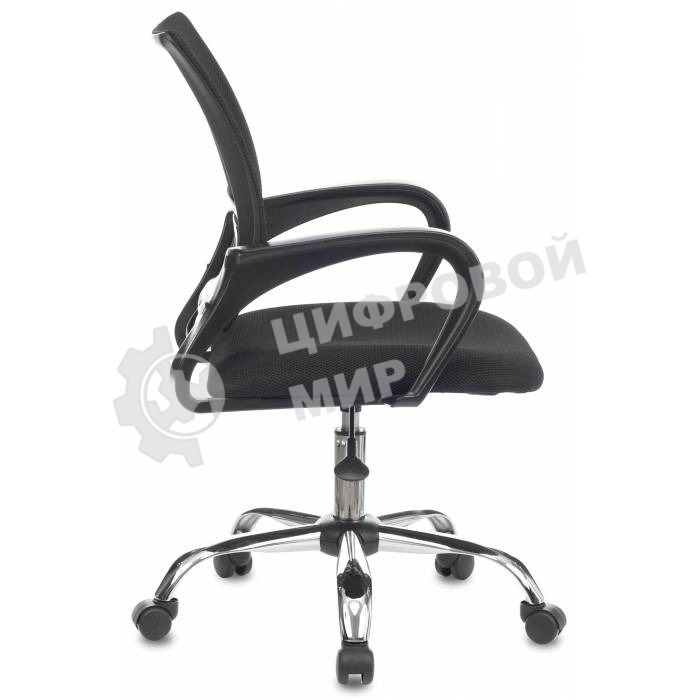Кресло компьютерное Бюрократ CH-695NLTSL черный TW-01 TW-11, сетка/ткань, крестовина металл хром