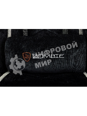 Кресло Zombie Drift/F черный/серый, экокожа, 120 кг, механизм качания, подставка для ног