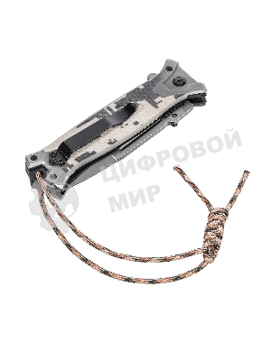 Нож складной Denzel, многоцелевой, системы Liner-Lock, с накладкой G10 на прямой рук-ке+стеклобой 79208