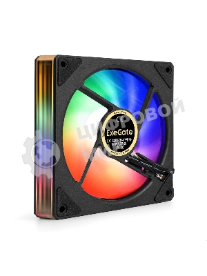 Вентилятор с подсветкой ExeGate EX12025H3P4PPRM-PWM.ARGb (120x120x25, ARGb, Hydraulic bearing (гидродинамический), 4pin + 3pin, 600-1800RPM, 26dBA)