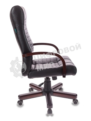 Кресло Бюрократ KB-10/WALNUT черный, экокожа