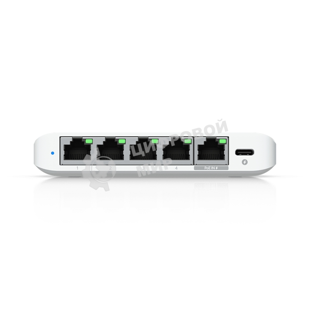 Коммутатор Ubiquiti UniFi Switch Flex Mini 2.5G Compact, 5-port 2.5G switch that can be powered with PoE or a USB-C adapter.