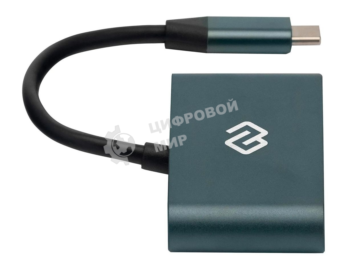 Кард-ридер Digma CR-СA2512-G/темно-серый/SD/TF/micro-SD/USB Type-C/алюминий