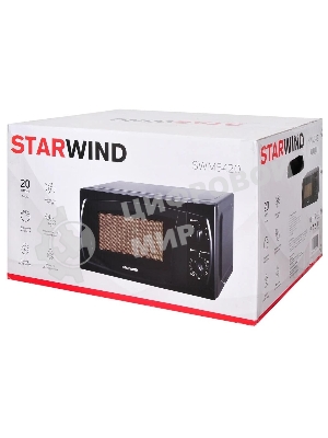 Микроволновая печь Starwind SWM5420 черный, 20 л, 700 Вт, переключатели - поворотный механизм