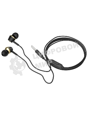 Проводные наушники Hoco M70 черный, внутриканальные, Jack 3.5 мм