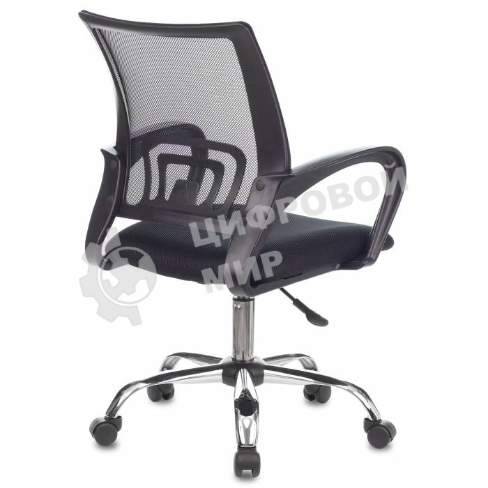 Кресло компьютерное Бюрократ CH-695NLTSL черный TW-01 TW-11, сетка/ткань, крестовина металл хром
