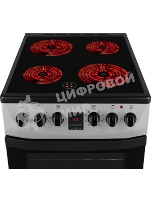 Плита электрическая Weissgauff WES 2V16 SE Premium Line серебристый, конфорок 4 электрических, духовка 50 л, 50 см x 85 см x 60 см