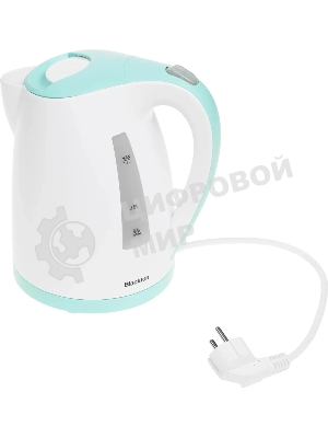 Чайник электрический Blackton Bt KT1702P белый/зеленый, 1.7 л, 2200 Вт, скрытый нагревательный элемент