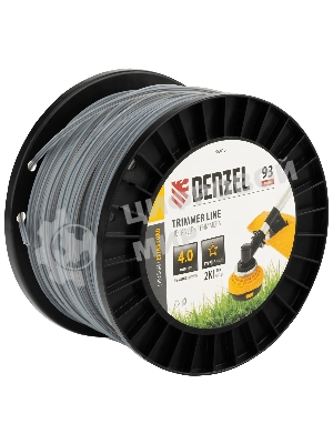 Леска для триммера Denzel двухкомпонентная звезда, 4,0 мм х 93 м, на DIN катушке EXTRA CORD