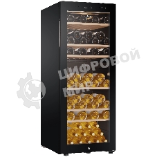 Винный шкаф Haier FWC77GDAE1 черный, 190 л, 2 отсека, 77 бут., класс A