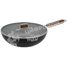 Сковорода ВОК Rondell Fjord RDA-1800, 28 см, с крышкой, черный