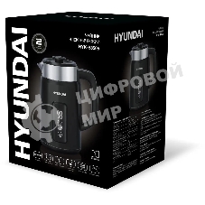 Чайник электрический Hyundai HYK-S3505 1.5 л, 2200 Вт, черный