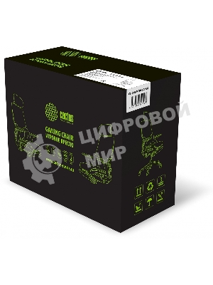 Кресло Cactus CS-CHR-MC01-LGNBK салатовый, сетка, подголовник, подставка для ног