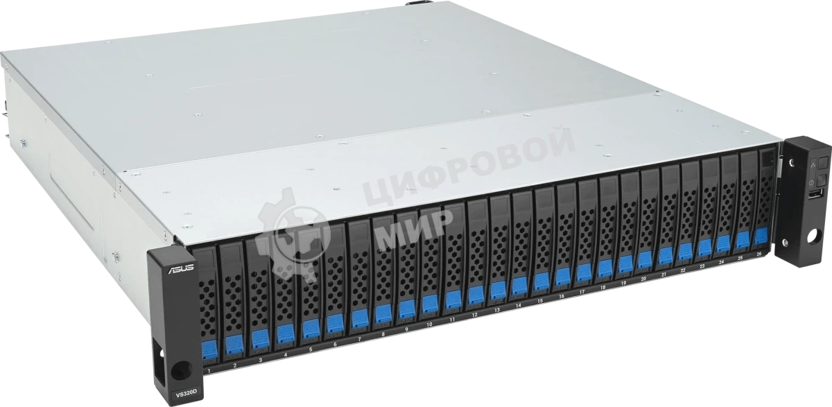 Серверная платформа ASUS VS320D-RS26-D1712106Z, 2U, Intel Xeon 64-bit 4-core, 4x DDR4 ECC DIMM, 26 x 2.5