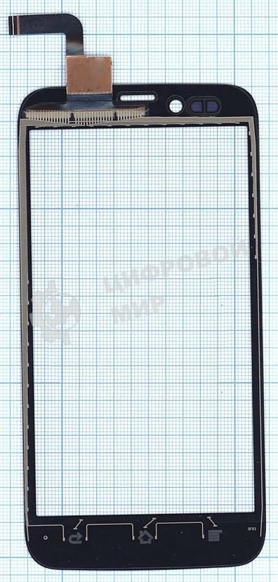 Сенсорное стекло (тачскрин) для Archos 50 Platinum MCF-050-0995-V2, черное