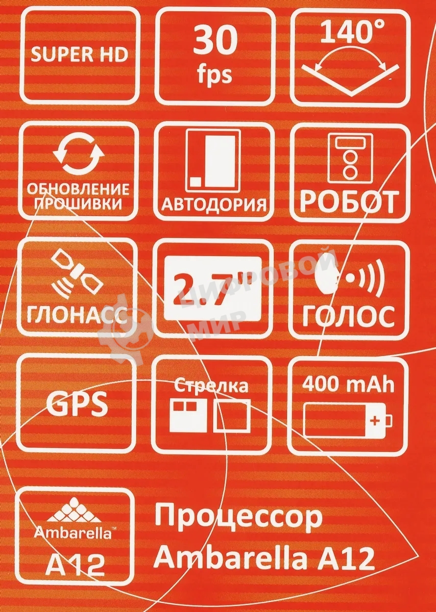 Видеорегистратор Sho-Me A12-GPS/GLONASS WI-FI черный 5Mpix 1296x2304 1080p 140гр. GPS Ambarella A12