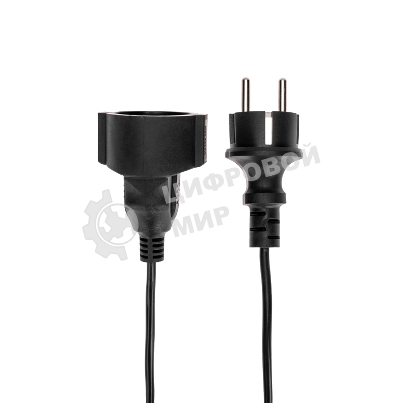 Удлинитель-шнур PROconnect ПВС 3х0,75 мм², 20 м, с/з, 6А, 1300 Вт, IP20, черный