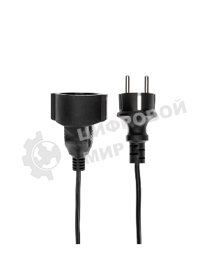 Удлинитель-шнур PROconnect ПВС 3х0,75 мм², 20 м, с/з, 6А, 1300 Вт, IP20, черный