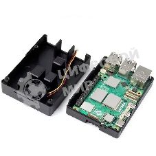 Металлический корпус RA794 для Raspberry Pi 5 c охлаждающим вентилятором