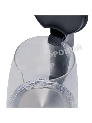 Чайник электрический Galaxy Line GL 0559, черный, стекло, 2200 Вт, 2 л