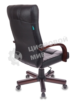 Кресло Бюрократ KB-10/WALNUT черный, экокожа